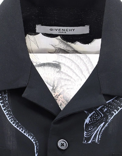 Shop Givenchy Icarus Logo Printed Shirt In Black