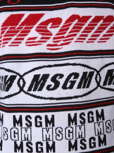 Shop Msgm Logo Crew Neck Jumpsuit In Multi