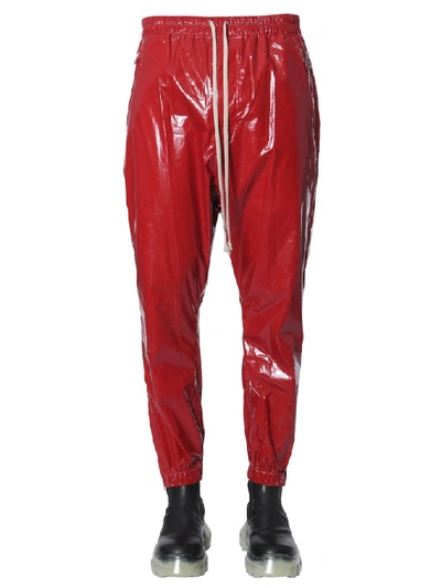 Shop Rick Owens Larry Track Pants In Red