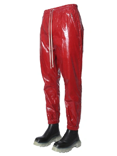 Shop Rick Owens Larry Track Pants In Red