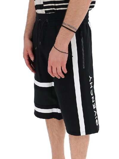 Shop Givenchy Logo Track Shorts In Black