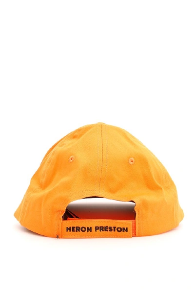 Shop Heron Preston Logo Embroidered Cap In Yellow