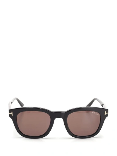 Shop Tom Ford Eyewear Eugenio Sunglasses In Brown