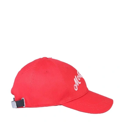 Shop Alexander Mcqueen Logo Cap In Red