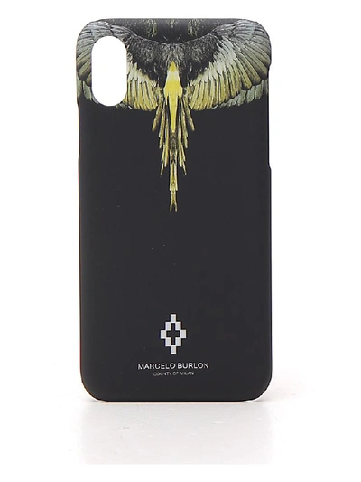 Shop Marcelo Burlon County Of Milan Wing Logo Graphic Print Iphone X Case In Black