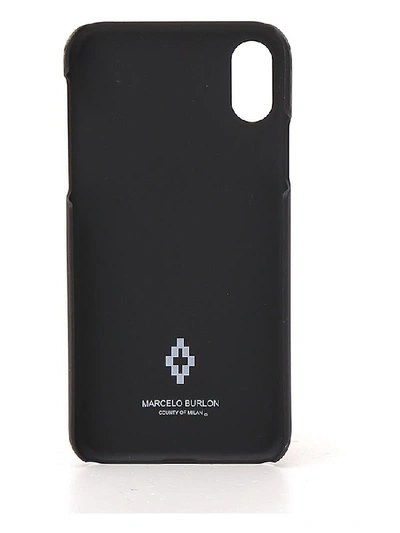 Shop Marcelo Burlon County Of Milan Wing Logo Graphic Print Iphone X Case In Black