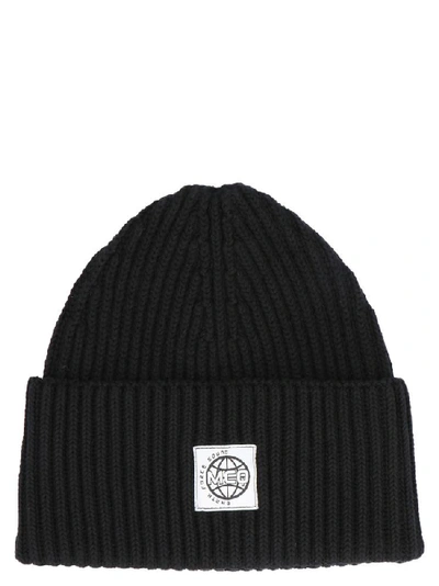 Shop Mcq By Alexander Mcqueen Mcq Alexander Mcqueen Globe Patch Beanie In Black