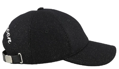 Shop Alexander Mcqueen Logo Back Cap In Black