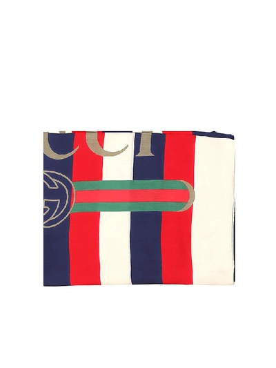 Shop Gucci Striped Scarf In Multi