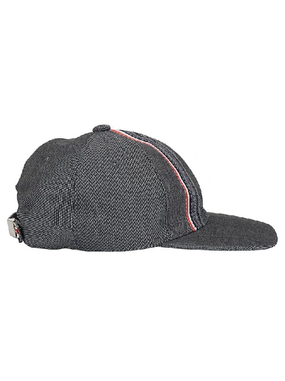 Shop Thom Browne Rwb Baseball Cap In Grey