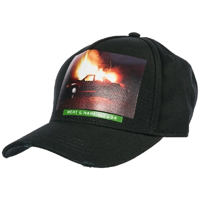 Shop Dsquared2 Mert And Marcus Logo Baseball Cap In Black