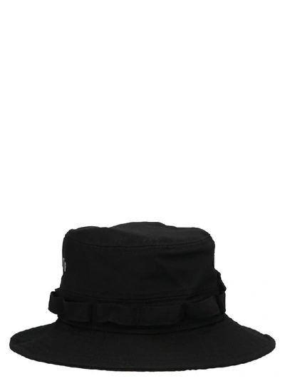 Shop Yohji Yamamoto Logo Patch Bucket Hat In Black
