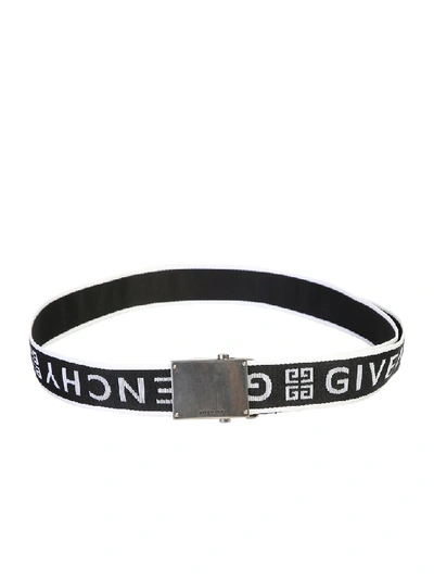 Shop Givenchy Logo Plate Belt In Black