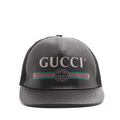 Shop Gucci Mesh Baseball Cap In Black
