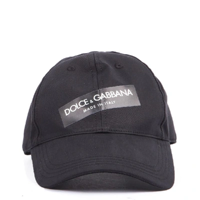 Shop Dolce & Gabbana Logo Patch Baseball Cap In Black