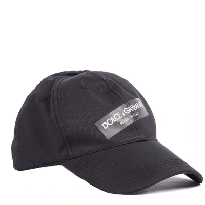 Shop Dolce & Gabbana Logo Patch Baseball Cap In Black