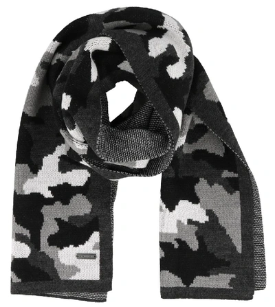 Shop Michael Kors Camouflage Scarf In Multi