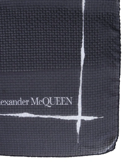 Shop Alexander Mcqueen Logo Scarf In Black