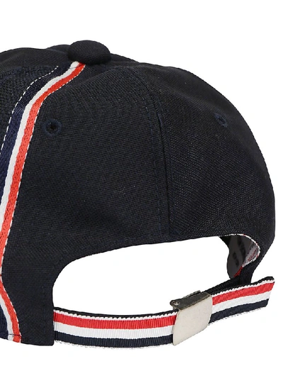 Shop Thom Browne Rwb Baseball Cap In Navy