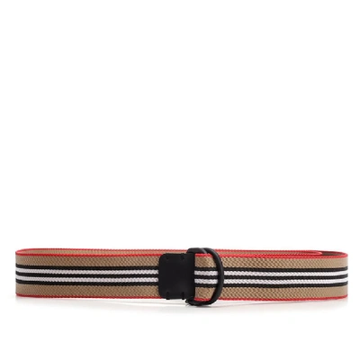 Shop Burberry Icon Stripe Double D In Beige