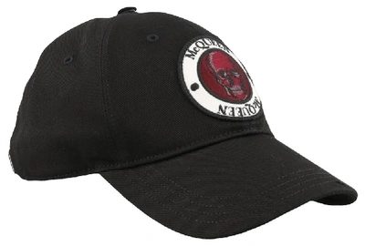 Shop Alexander Mcqueen Logo Patch Baseball Cap In Black