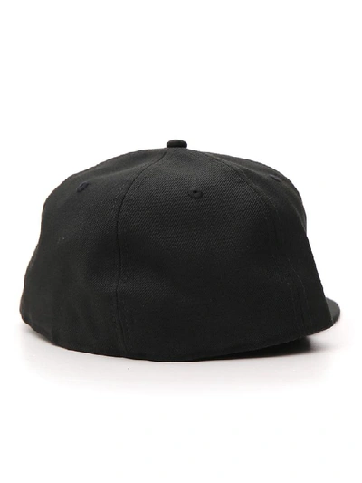 Shop Yohji Yamamoto Embroidered Logo Hat In Black