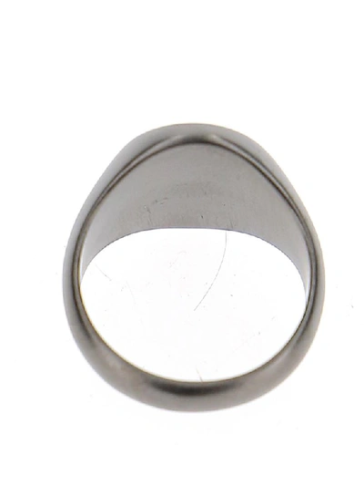 Shop Maison Margiela Circular Ring In Silver