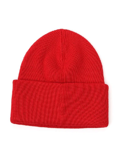 Shop Canada Goose Knitted Beanie In Red