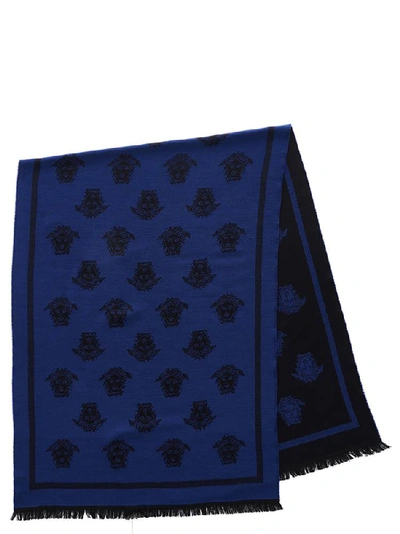 Shop Versace Medusa Head Jacquard Scarf In Multi