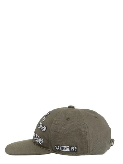 Shop Valentino Garavani Punk Poem Cap In Green