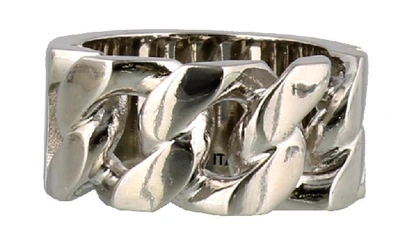 Shop Alexander Mcqueen Identity Chain Bracelet In Silver