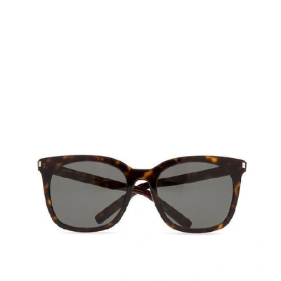 Shop Saint Laurent Eyewear Tortoiseshell Sunglasses In Brown