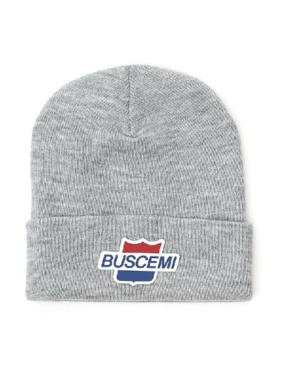 Shop Buscemi Logo Patch Beanie In Grey