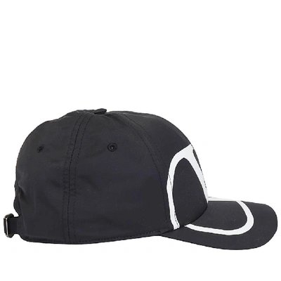 Shop Valentino Vlogo Baseball Cap In Black
