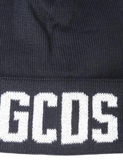 Shop Gcds Logo Motif Beanie In Black