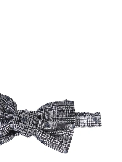 Shop Alexander Mcqueen Checked Bow Tie In Grey