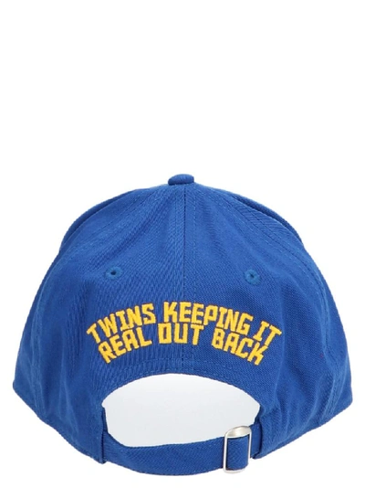 Shop Dsquared2 Logo Embroidered Baseball Cap In Blue