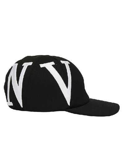 Shop Valentino Vltn Logo Baseball Cap In Black