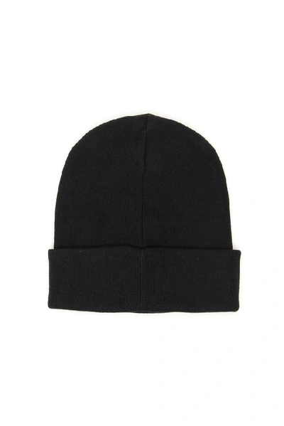 Shop Polo Ralph Lauren Logo Beanie In Black