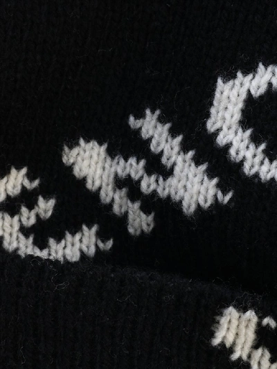 Shop Balenciaga Logo Knit Beanie In Black