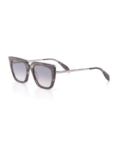 Shop Alexander Mcqueen Eyewear Square Sunglasses In Grey