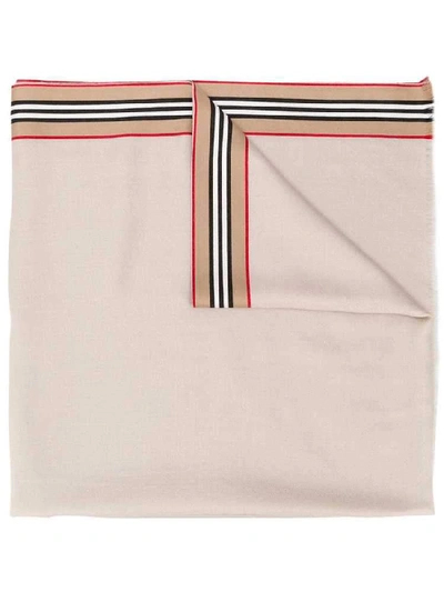 Shop Burberry Icon Stripe Scarf In Multi