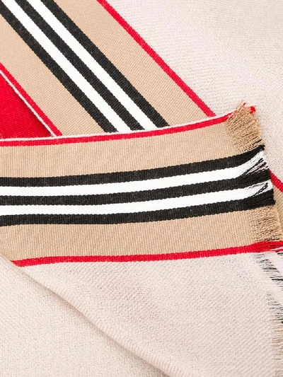 Shop Burberry Icon Stripe Scarf In Multi