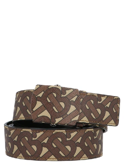 Shop Burberry All Over Logo Belt In Multi