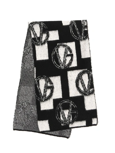 Shop Versace Monogram Motif Scarf In Multi