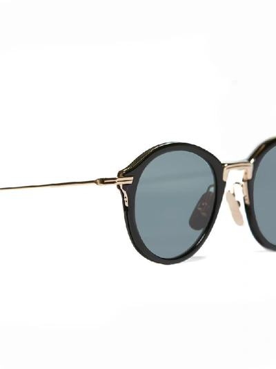 Shop Thom Browne Eyewear Round Sunglasses In Black