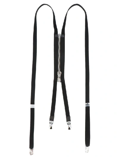 Shop Yohji Yamamoto Zip Detail Braces In Black