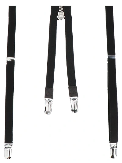 Shop Yohji Yamamoto Zip Detail Braces In Black