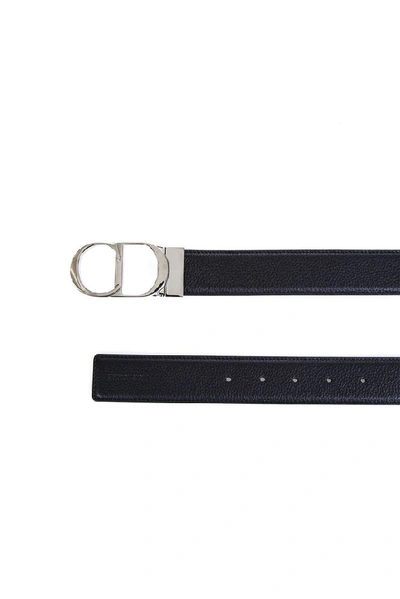 Shop Dior Homme Cd Buckle Leather Belt In Black