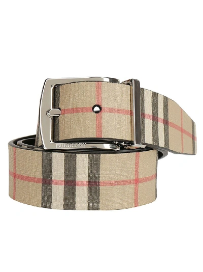 Shop Burberry Reversible Vintage Check Belt In Multi